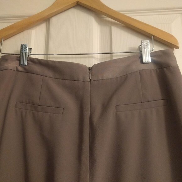 Topshop Wide Leg Crop Taupe Pants - Picture 2 of 5